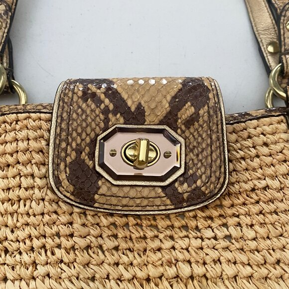 COACH 16839 Natalie Hampton Straw Tote - Picture 5 of 11